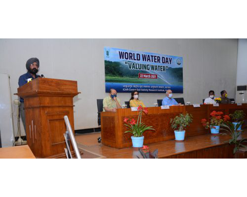 Organized World Water Day at ICAR-CSSRI Karnal on 22nd March 2021