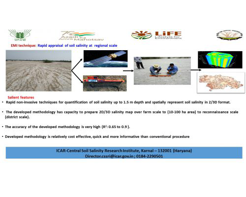 EMI technique: Rapid appraisal of soil salinity at regional scale