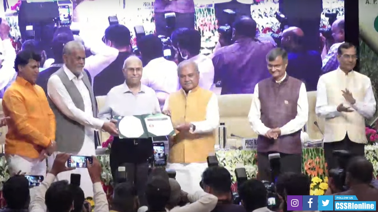 Dr P.C Sharma, Director ICAR-CSSRI was presented with the prestigious Rafi Ahmed Kidwai Award